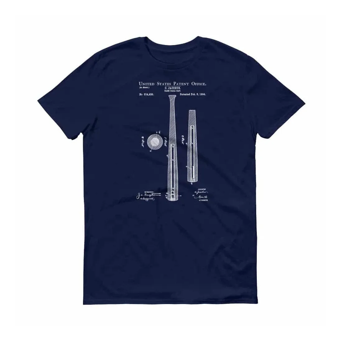 1894 Baseball Bat Patent T-Shirt - Baseball Fan Gift, Baseball T-Shirt, Baseball Patent, Baseball Bat T-Shirt, Baseball Shirt, Baseball Gift