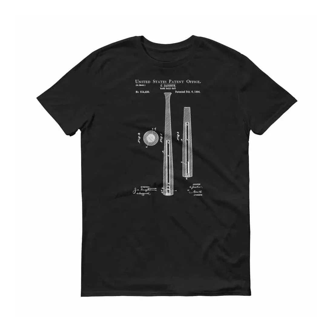 1894 Baseball Bat Patent T-Shirt - Baseball Fan Gift, Baseball T-Shirt, Baseball Patent, Baseball Bat T-Shirt, Baseball Shirt, Baseball Gift