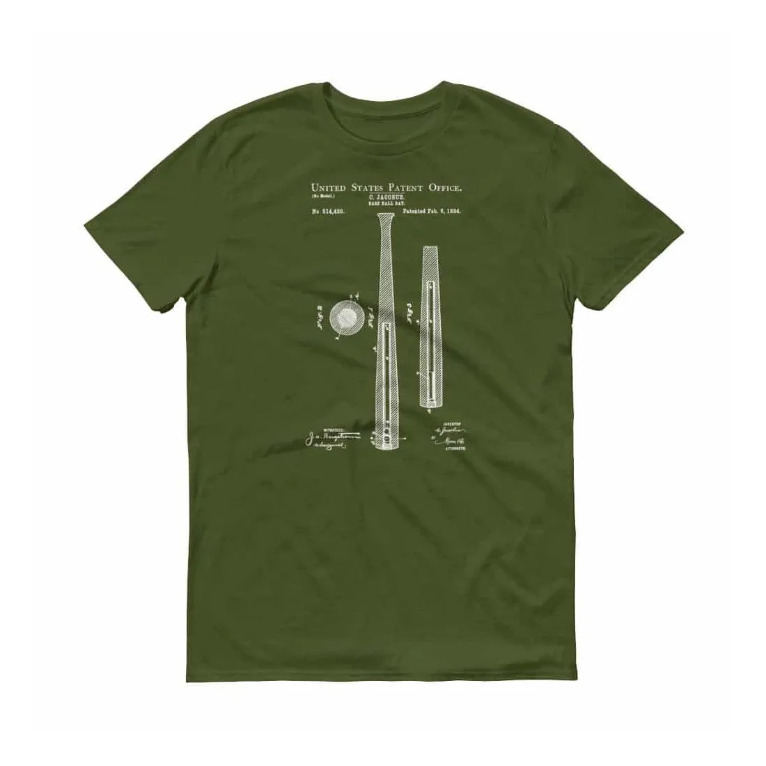 1894 Baseball Bat Patent T-Shirt - Baseball Fan Gift, Baseball T-Shirt, Baseball Patent, Baseball Bat T-Shirt, Baseball Shirt, Baseball Gift