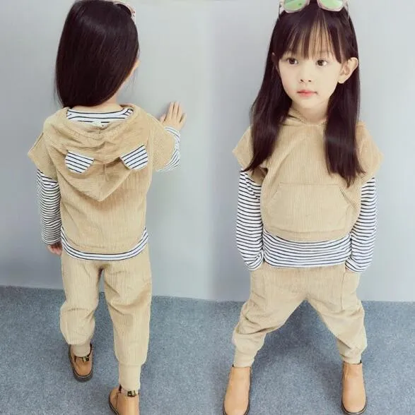 2019 Spring Autumn Baby Boys Clothes Sets Hooded Coat T Shirt Pants 3 PCS Casual Infant Cotton Suits Children Kids Sport Suits