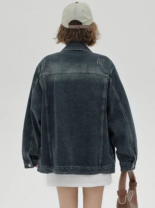 American Jacket Wash Nostalgic Denim Loose Retro