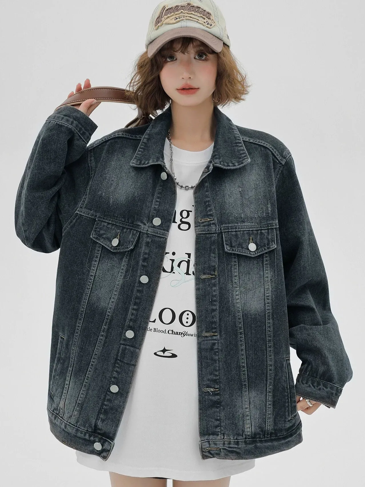 American Jacket Wash Nostalgic Denim Loose Retro
