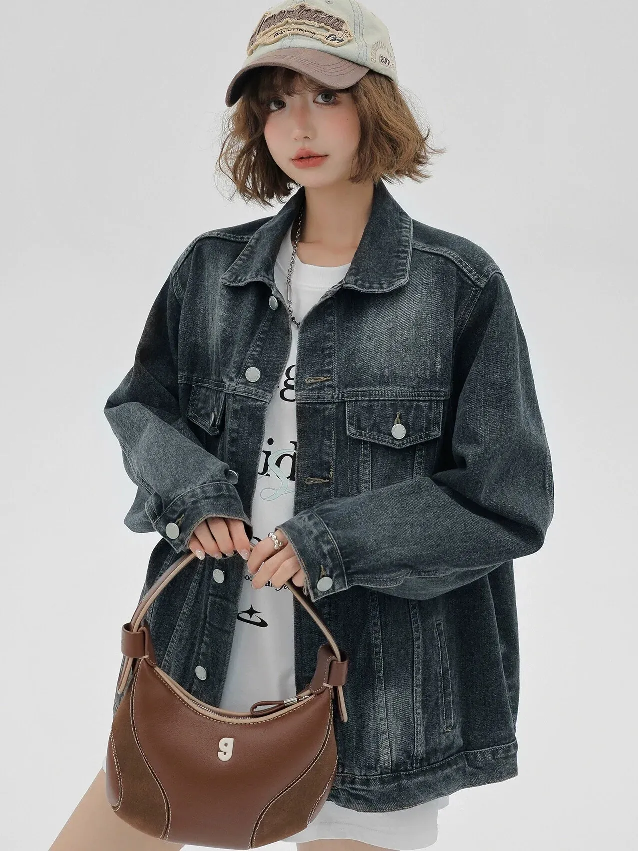 American Jacket Wash Nostalgic Denim Loose Retro