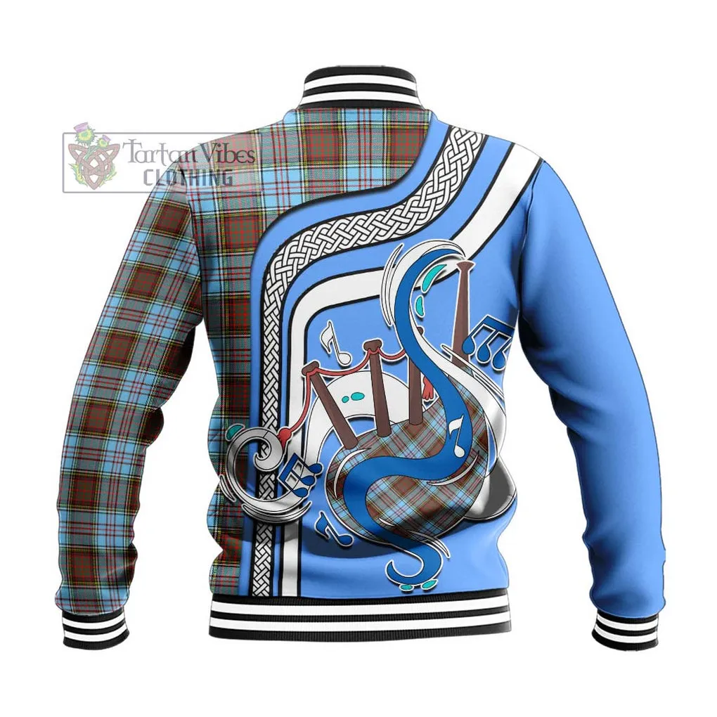 Anderson Ancient Tartan Baseball Jacket with Epic Bagpipe Style
