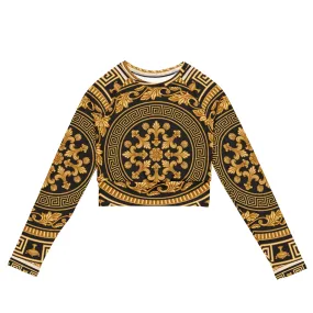 Baroque Recycled long-sleeve crop top