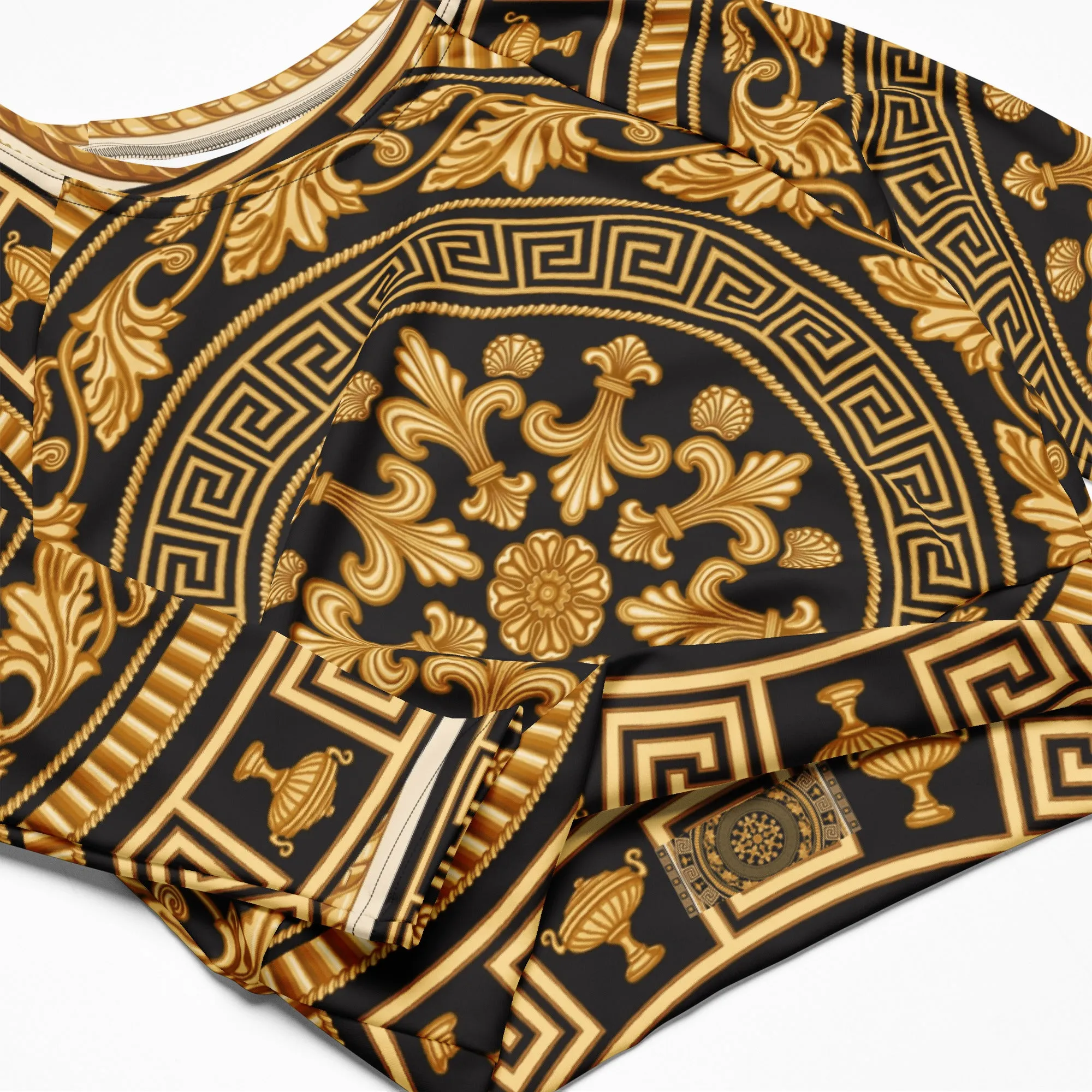 Baroque Recycled long-sleeve crop top