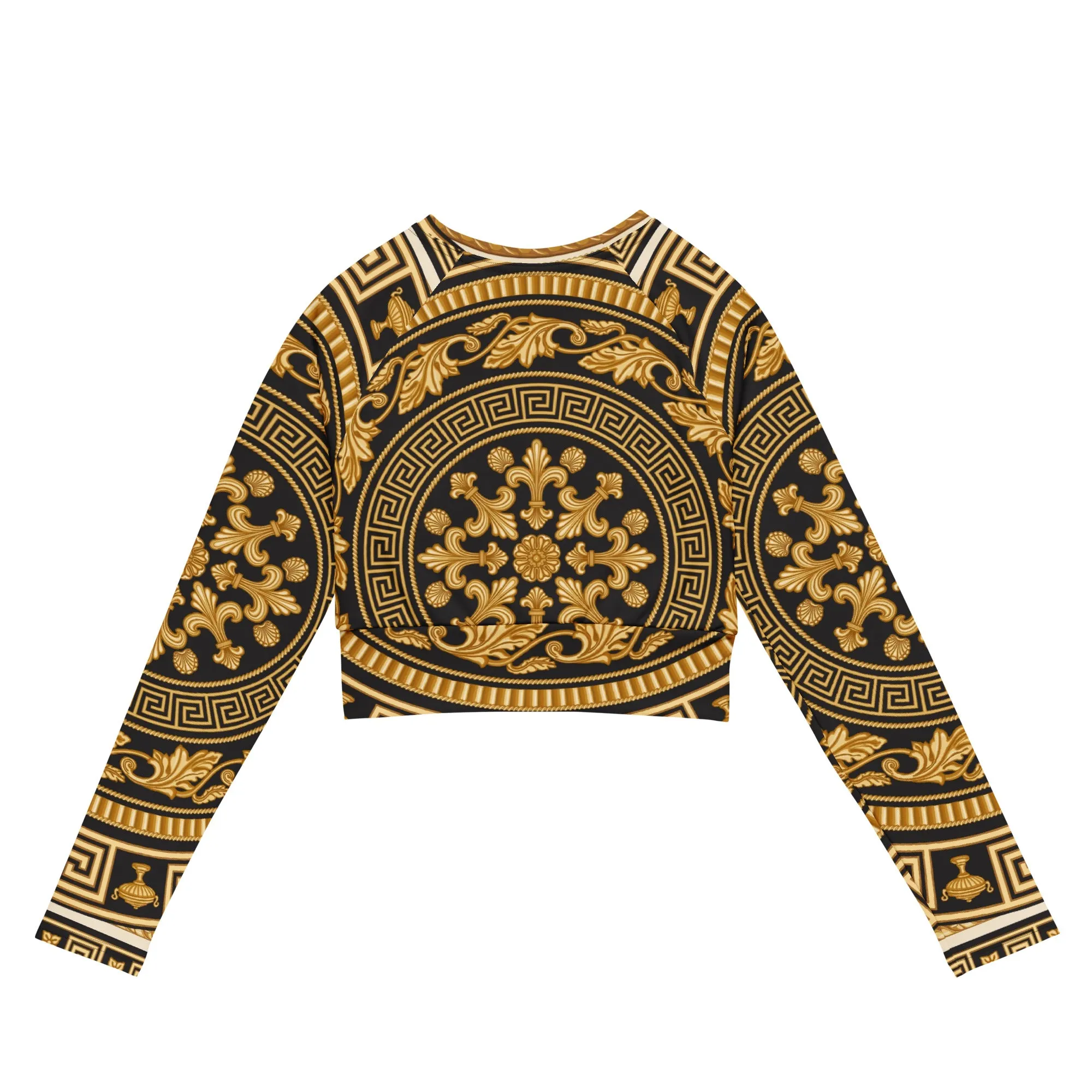 Baroque Recycled long-sleeve crop top