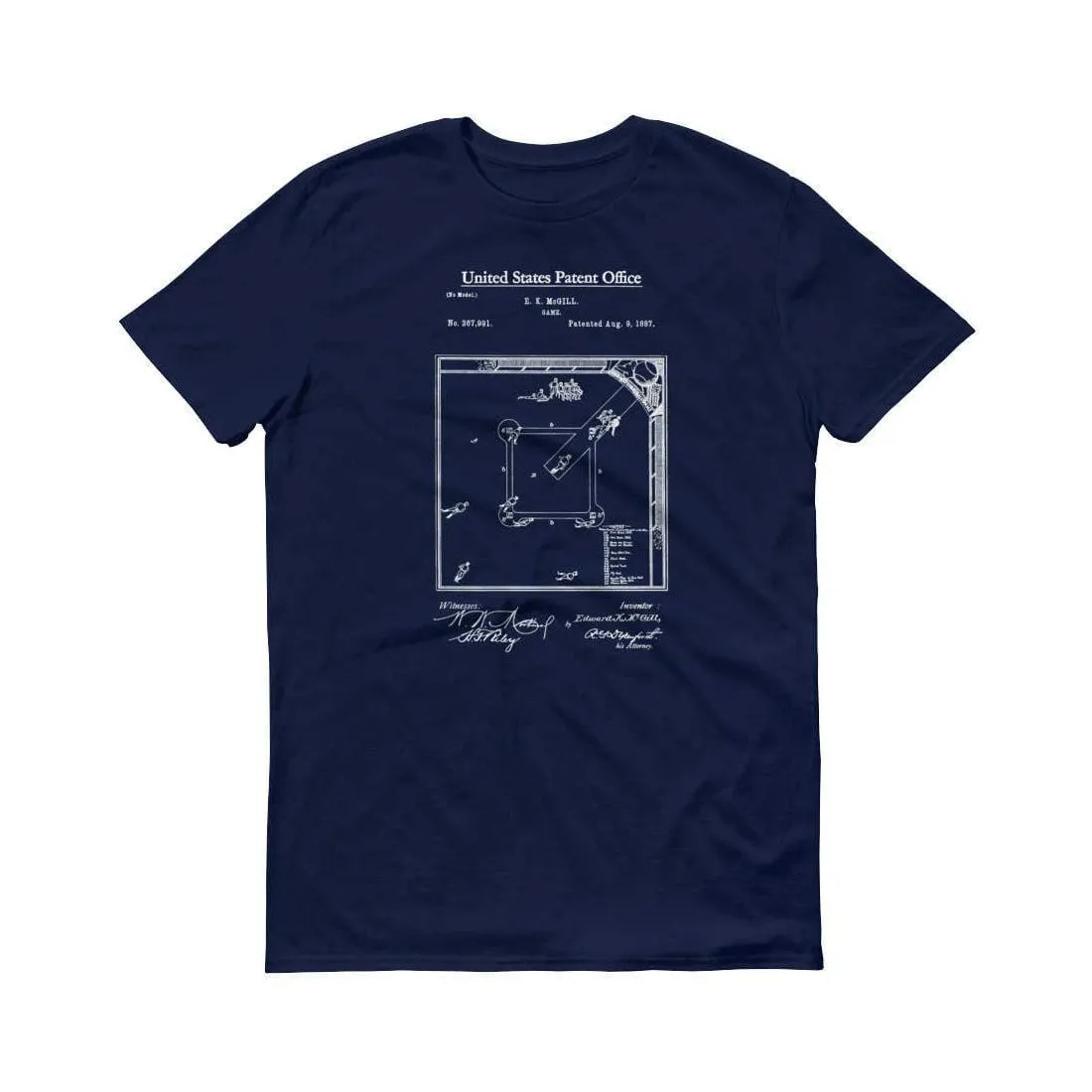 Baseball Game Patent T-Shirt -Baseball T-Shirt, Baseball Patent, Baseball Fan Gift, Baseball Field, Baseball Shirt, Baseball Gift