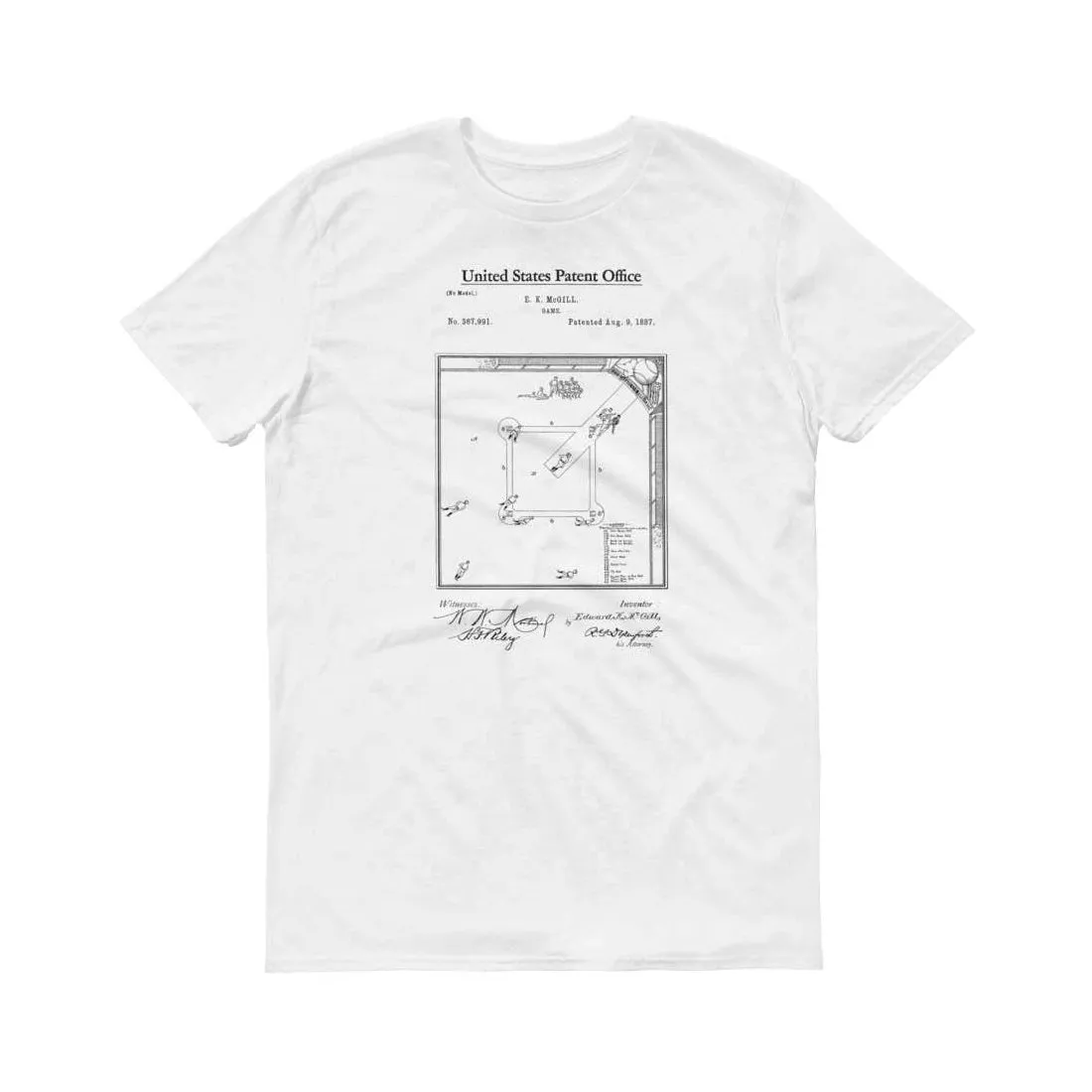 Baseball Game Patent T-Shirt -Baseball T-Shirt, Baseball Patent, Baseball Fan Gift, Baseball Field, Baseball Shirt, Baseball Gift