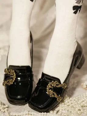 Black/Brown Retro JK Style School Uniform Shoes
