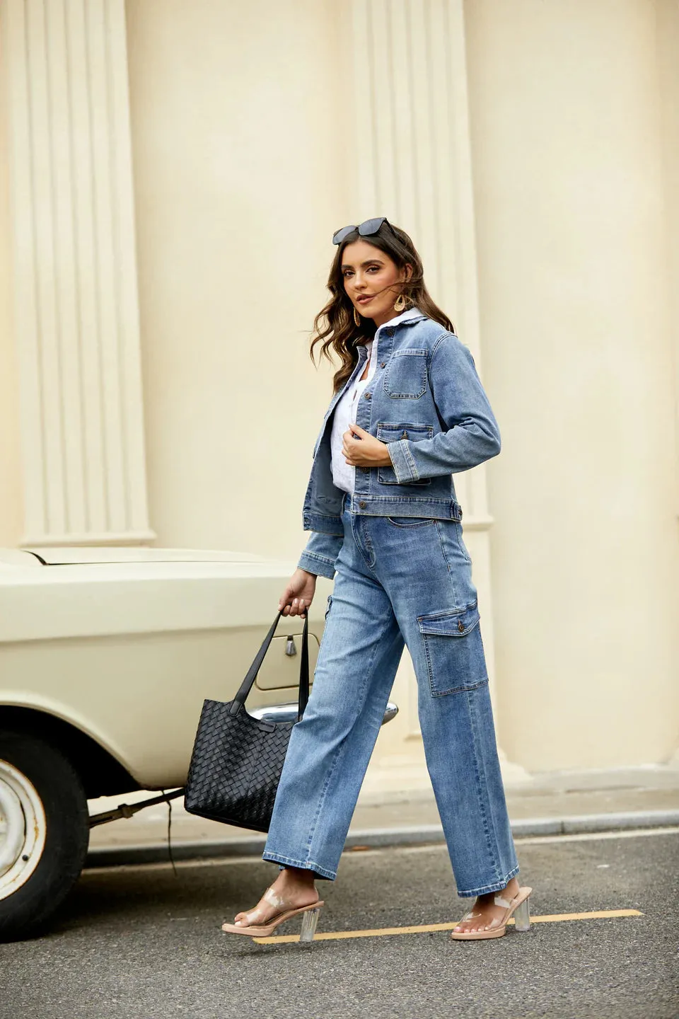Cargo Bamboo Denim Jacket
