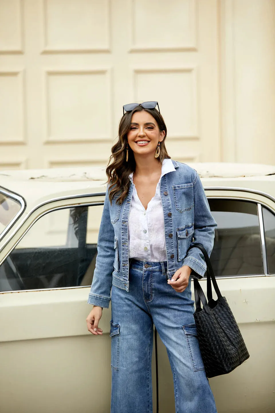 Cargo Bamboo Denim Jacket