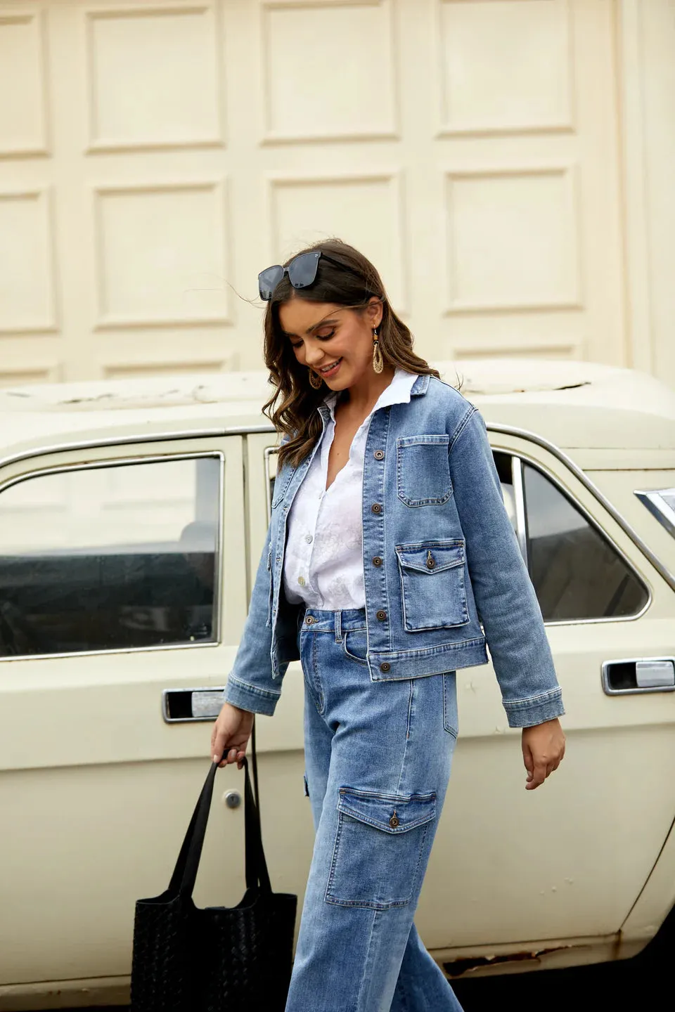 Cargo Bamboo Denim Jacket