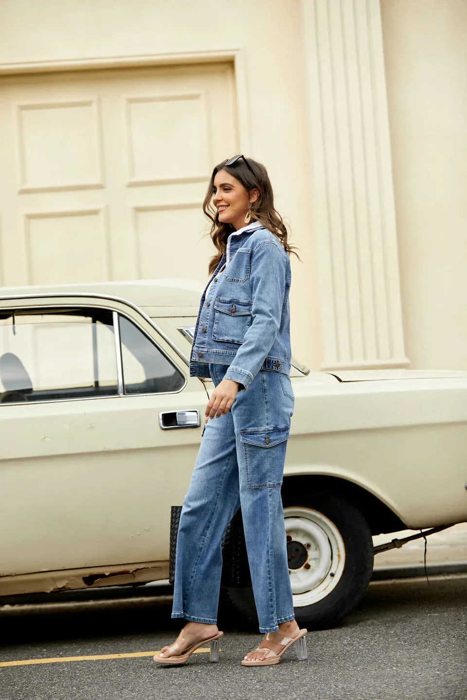 Cargo Bamboo Denim Jacket