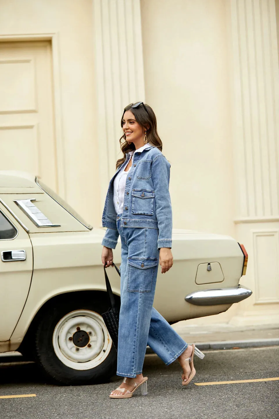 Cargo Bamboo Denim Jacket