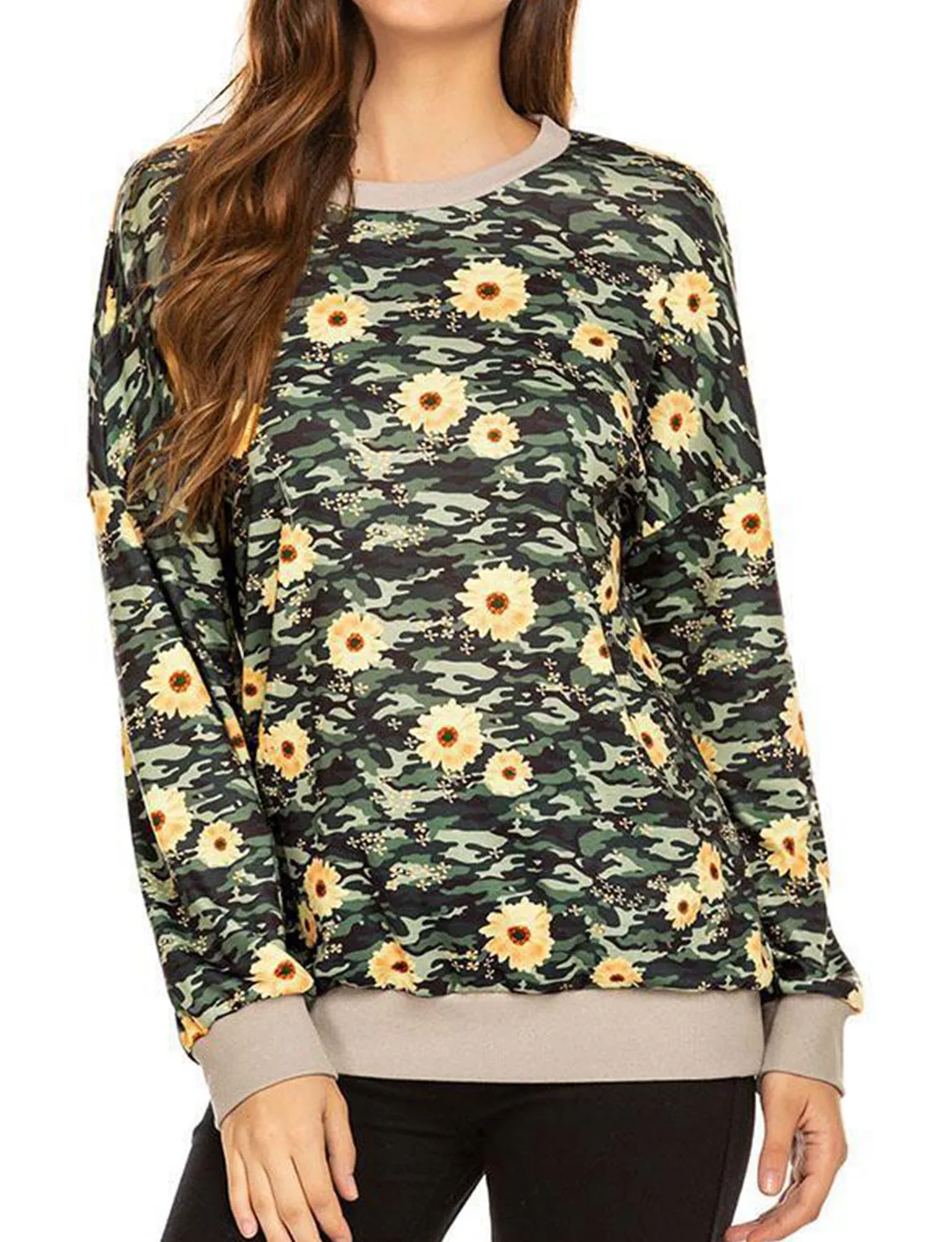 Casual Camouflage Print Sweatshirt-2