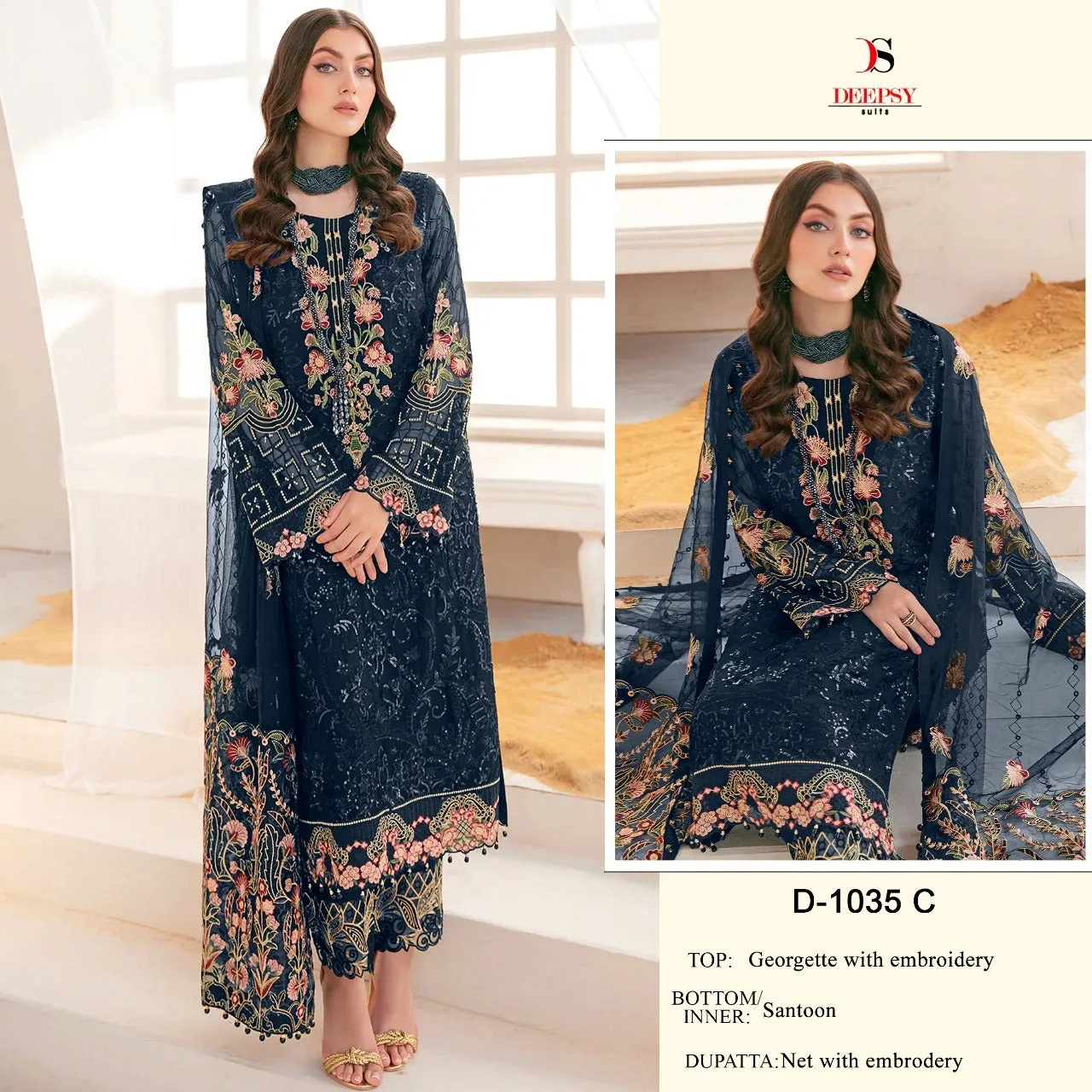 Deepsy Georgette With Embroidery Suit