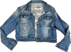 Desigual 'I hope you know' Denim Jean Jacket  - Size M