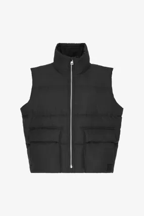 DOWN JACKET SLEEVELESS BLACK