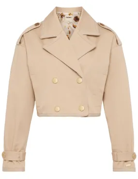 L'Agence Kento Cropped Trench Coat