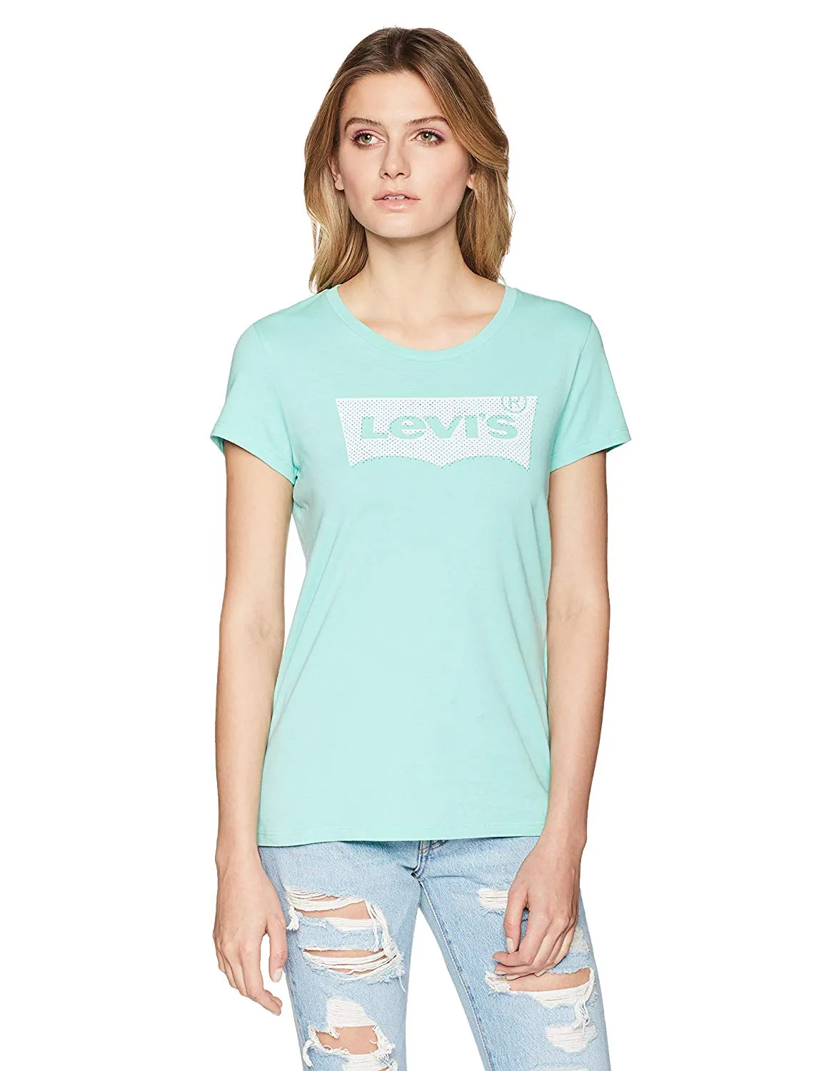 Levi's Women's Slim Crew Logo Tee Shirt
