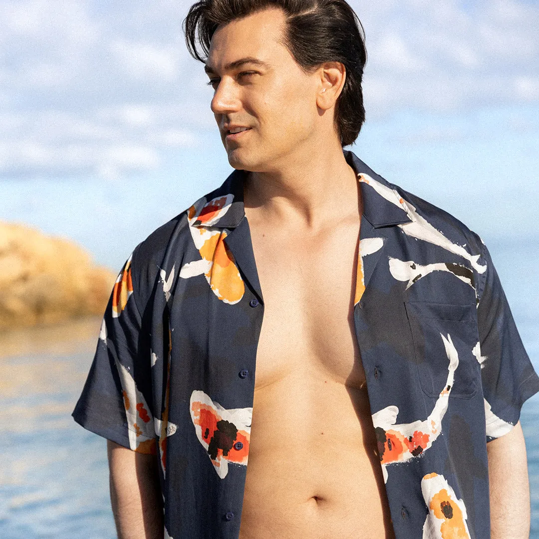 Men's Cubano Shirt: Feelin' Koi