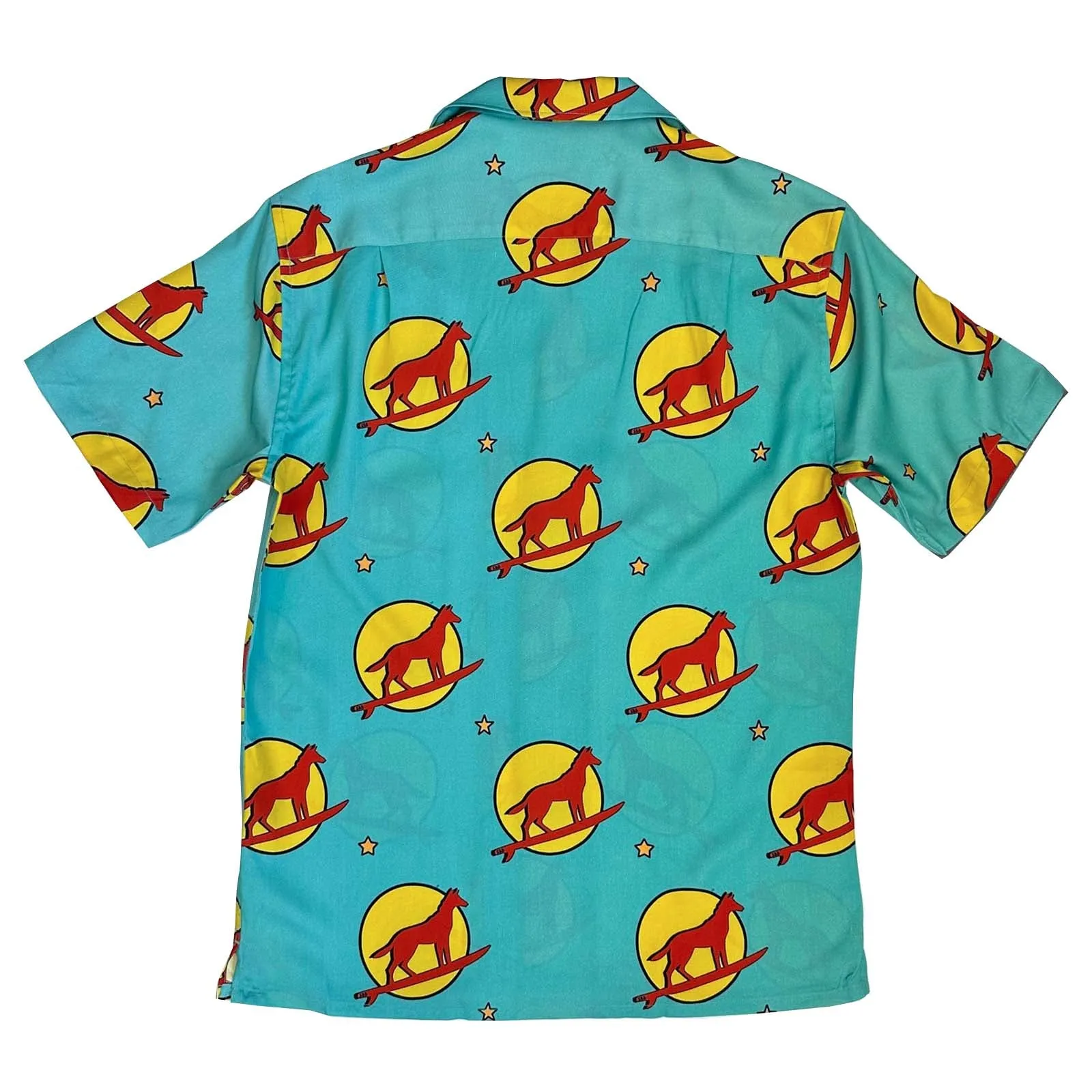 Men's Cubano Shirt: Surfing Dingo Sunset
