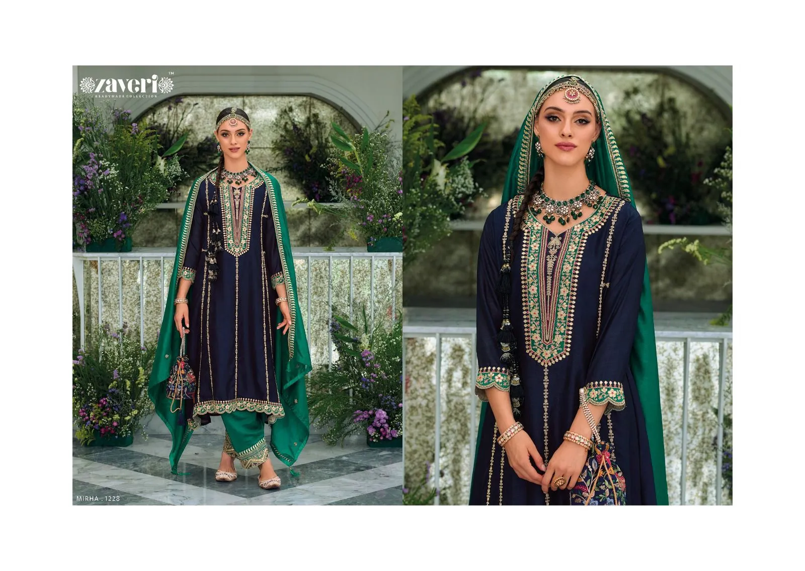 Mirha Zaveri 1227-1230 Series Latest Fancy Pakistani Readymade Salwar Kameez Dno.1228