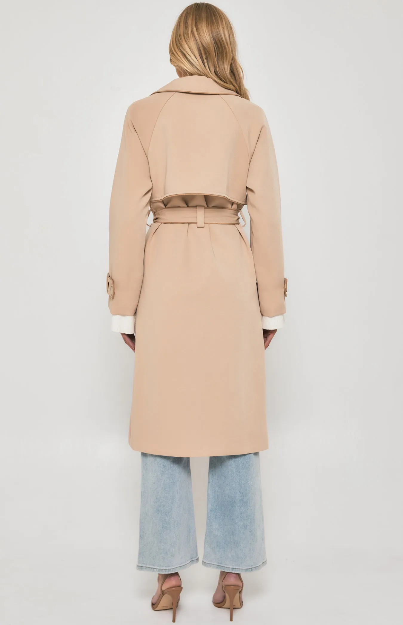 Riviera Double Breasted Trench Coat - Camel