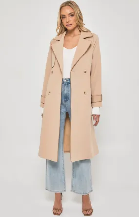 Riviera Double Breasted Trench Coat - Camel