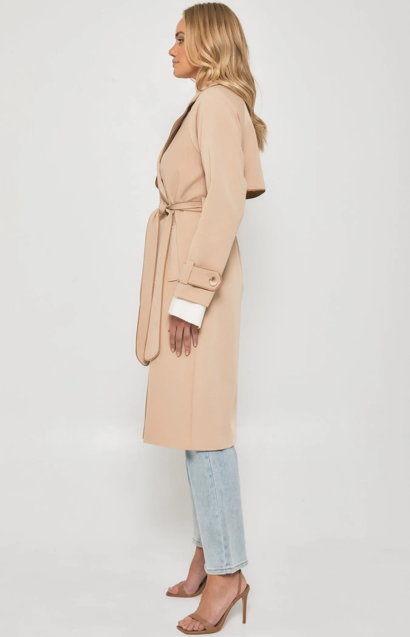 Riviera Double Breasted Trench Coat - Camel