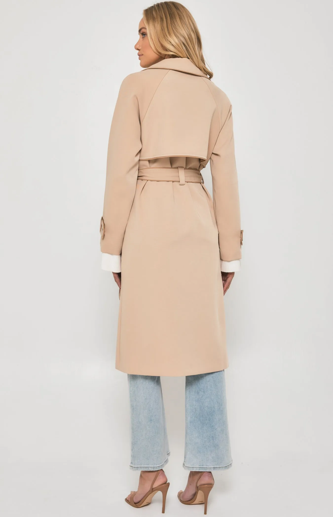 Riviera Double Breasted Trench Coat - Camel