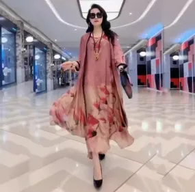 Women Fashion Casual Print Two-piece Suits    S013392