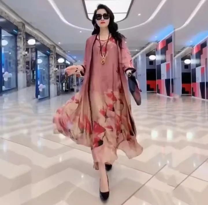 Women Fashion Casual Print Two-piece Suits    S013392