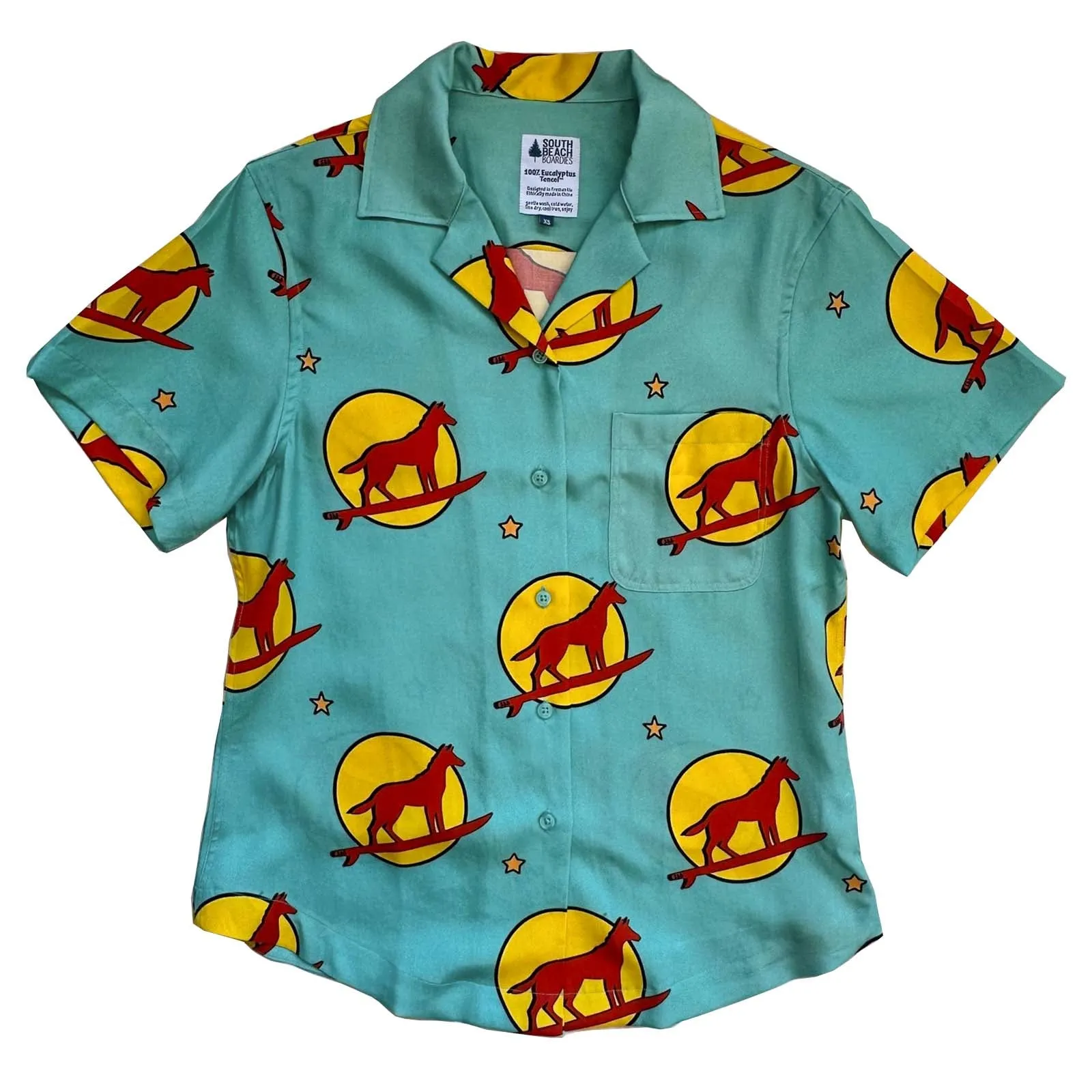Women's Cubano Shirt: Sunset Dingo